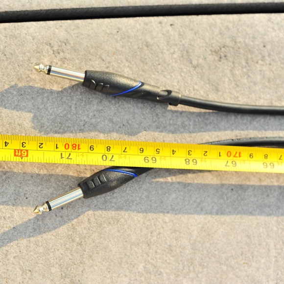 1-2pcs 1/4 in Guitar Music Audio Cable Jack Coiled Or Straight Black - Picture 11 of 12